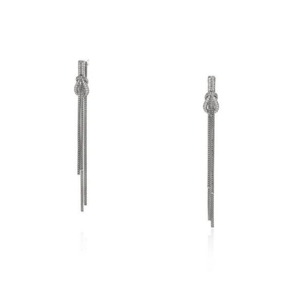 John Hardy Love Knot Earrings with Diamonds