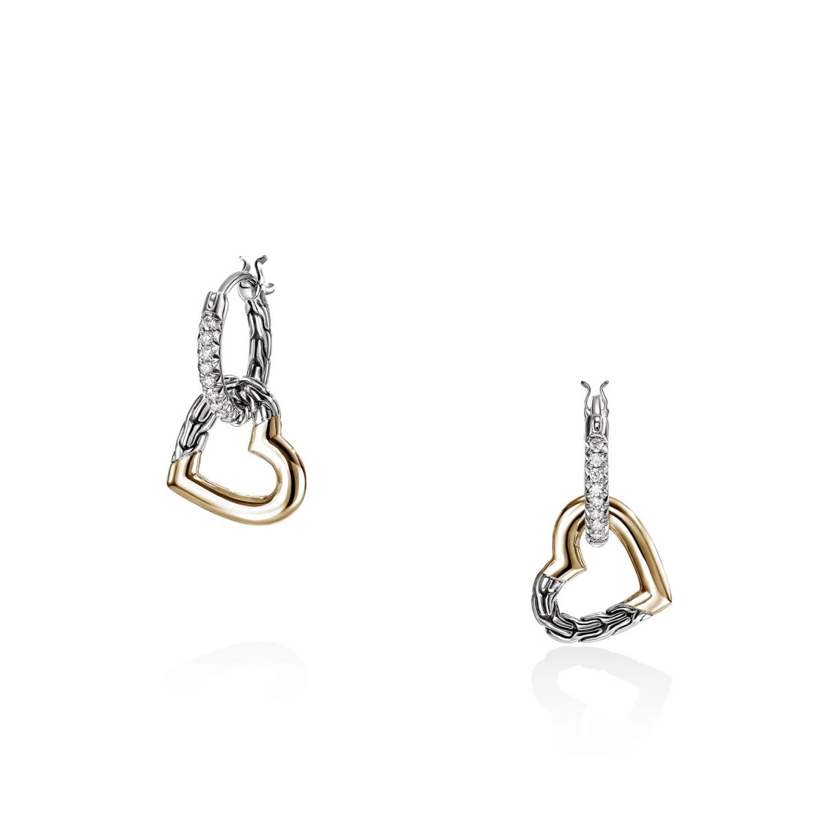 John Hardy Earrings in Gold, Silver and Diamonds