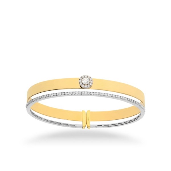 Grau two-tone gold bracelet with diamonds