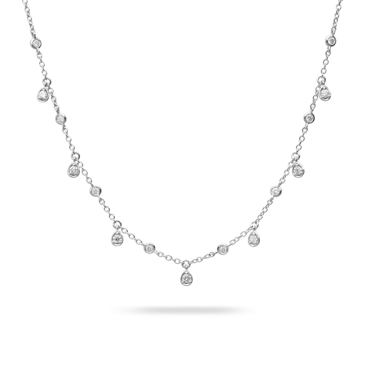 Collaret Aura d’or blanc amb diamants