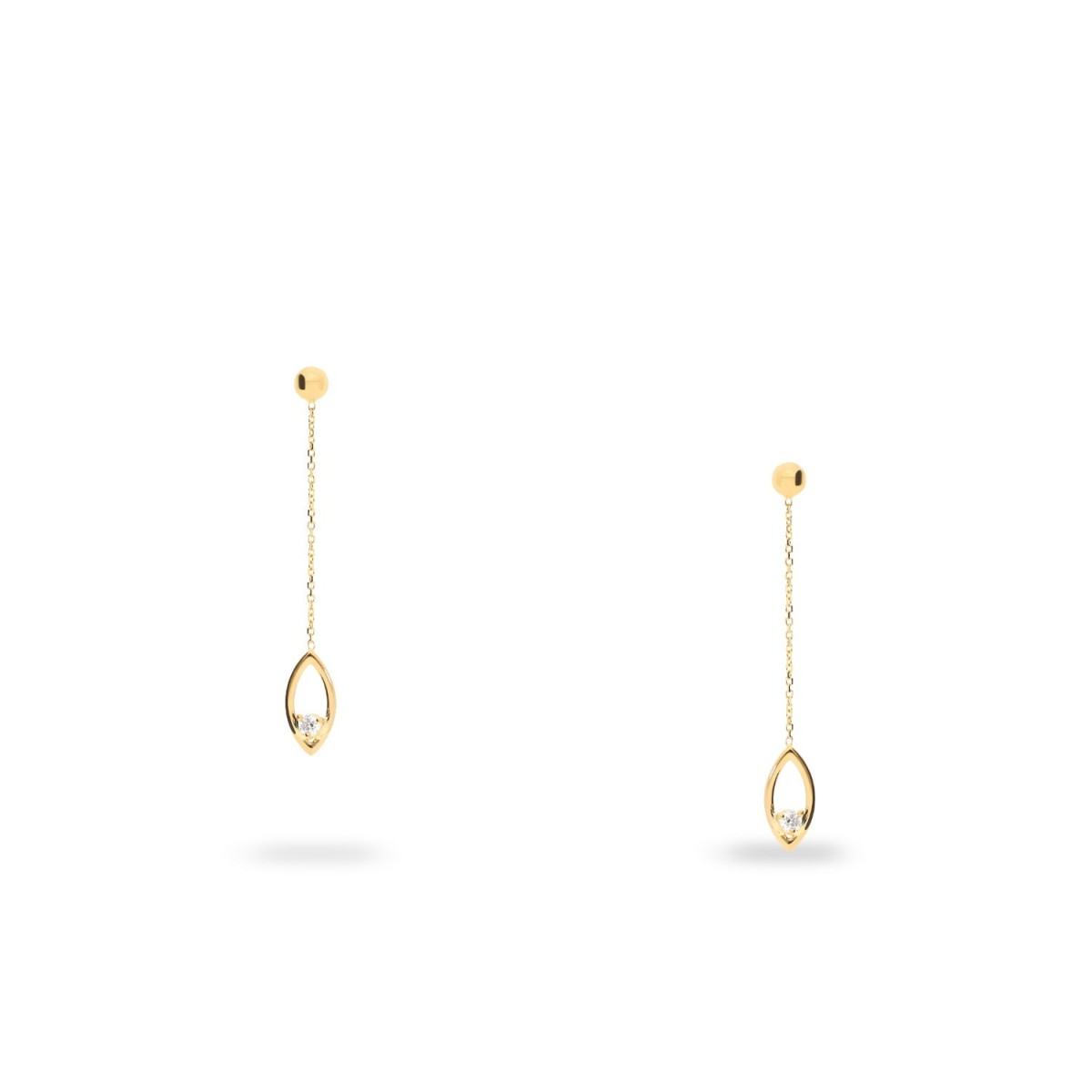 Pendientes Diamante Contorneado Oro Amarillo Grau