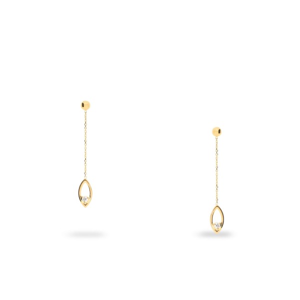 Pendientes Diamante Contorneado Oro Amarillo Grau
