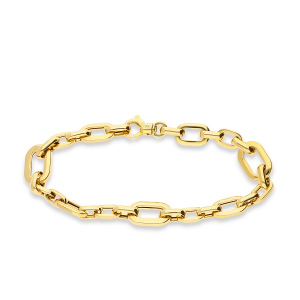 Chain Bracelet Yellow Gold Grau