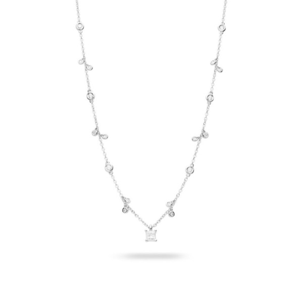 Collaret amb Brillant Aura Cherry Or Blanc Grau