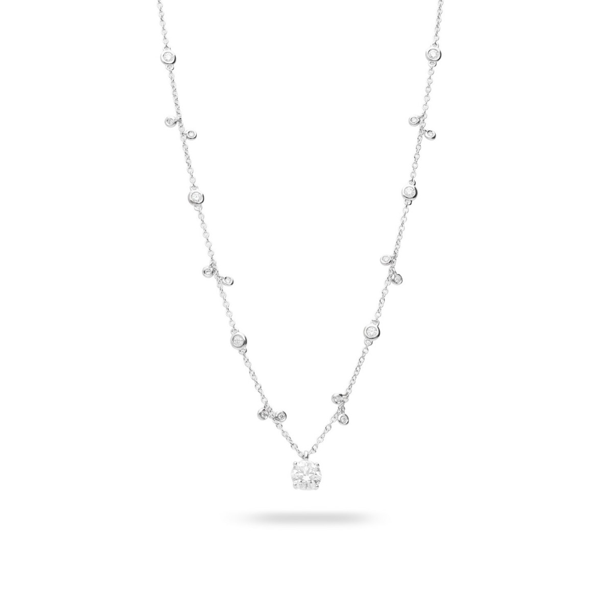 Collaret Aura Cherry amb Brillant Or Blanc Grau