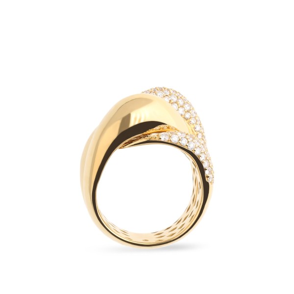 Anillo entrelazado Grau de Oro amarillo con Diamantes