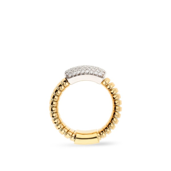 Anillo Tubogas con diamantes pavé