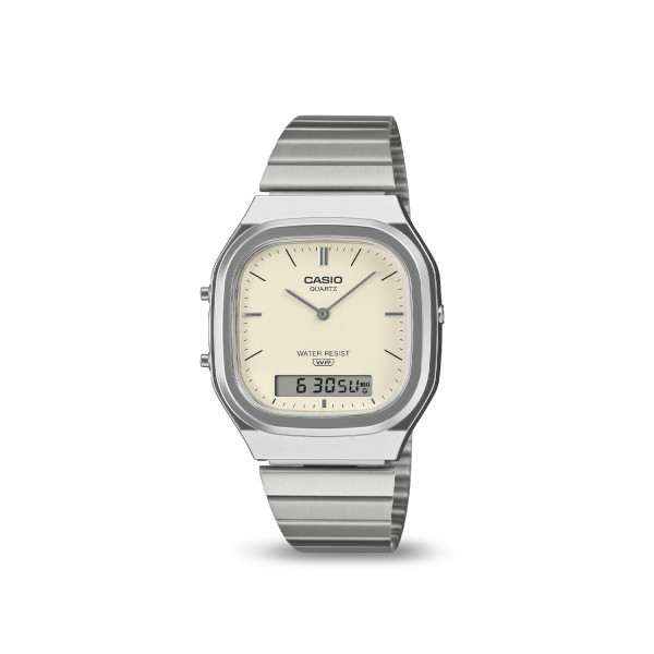 Casio Vintage esfera blanc mat