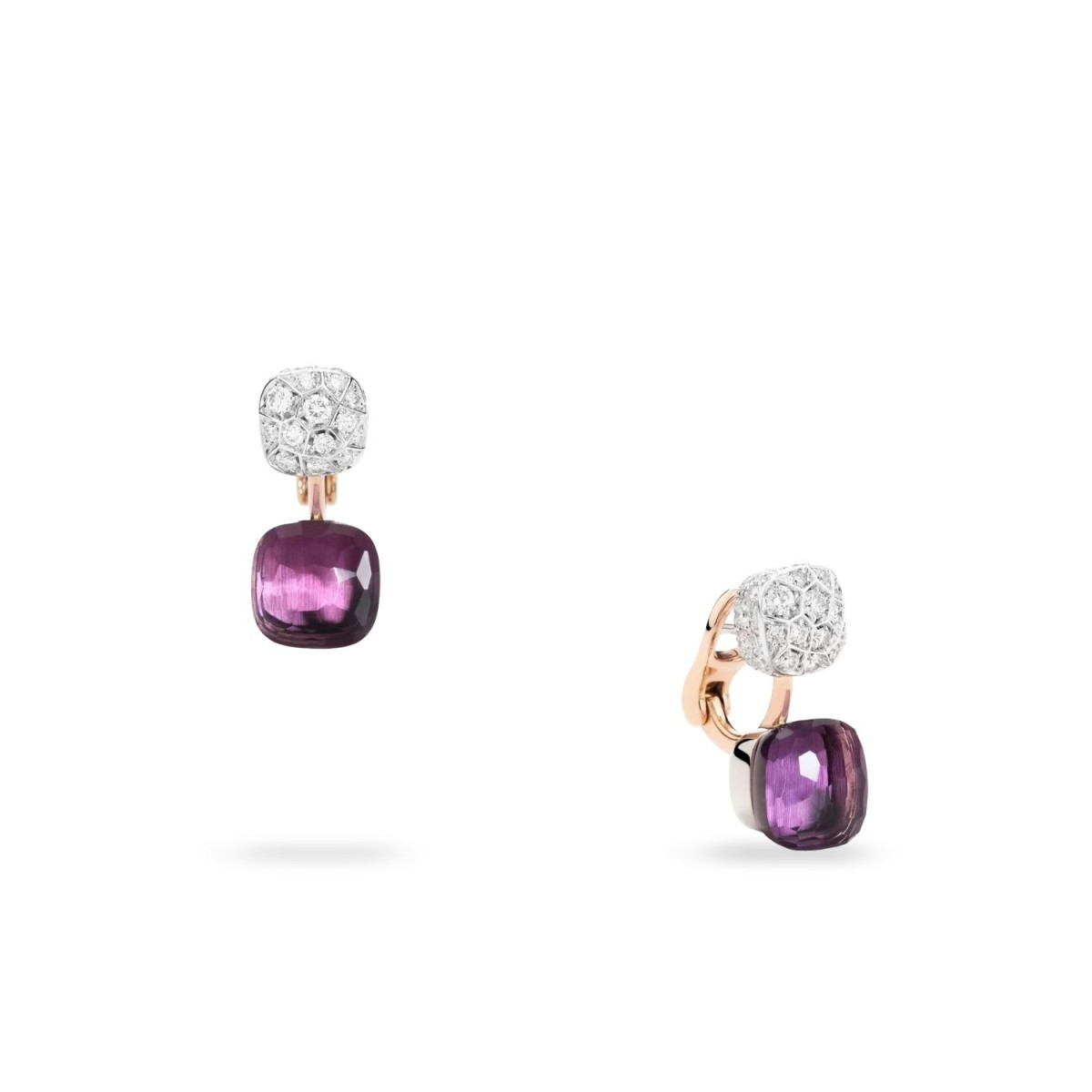Arrecades Pomellato Nudo Toi et Moi amb ametista i diamants