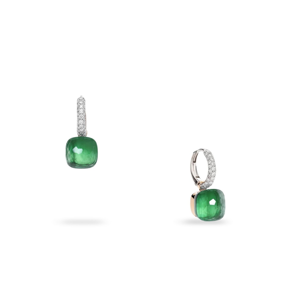 Arracades Pomellato Nudo Classic amb Àgata verda i Diamants