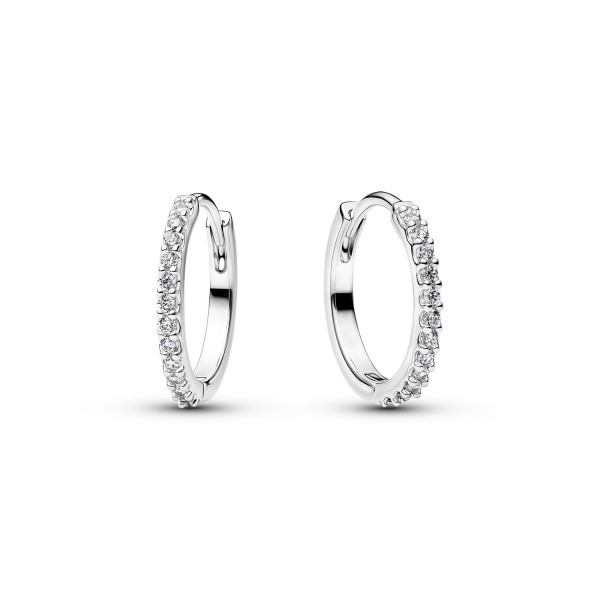 Pendientes de Aro Mini Brillantes