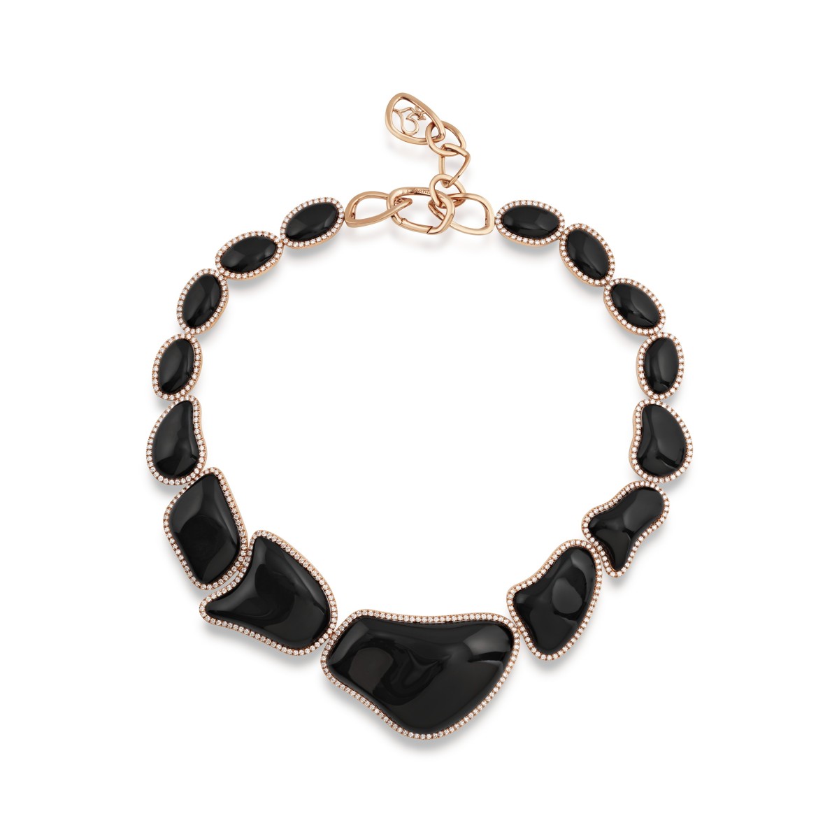 Onyx and Diamonds Necklace Enchanté Chantecler