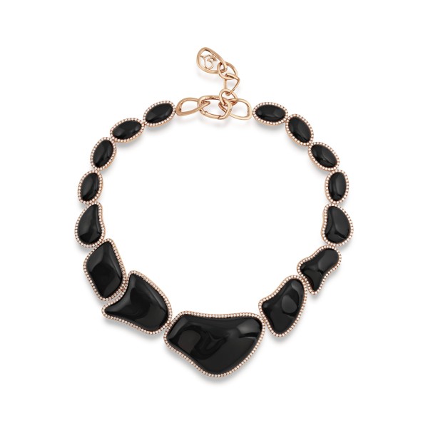 Onyx and Diamonds Necklace Enchanté Chantecler