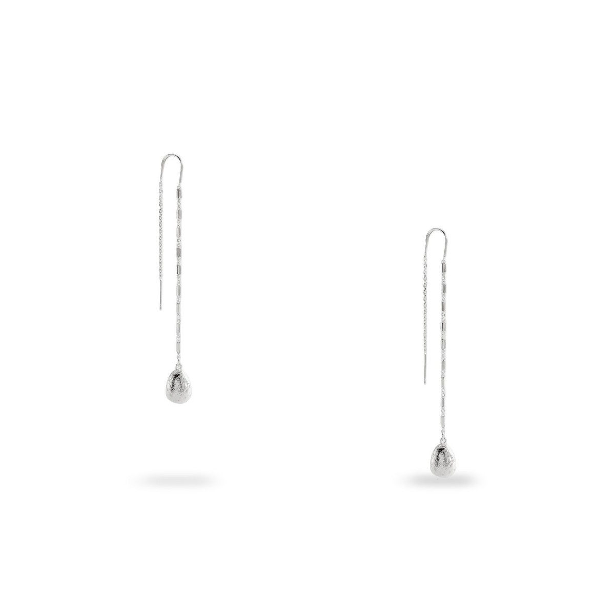 Pendientes largos Calma plateado Agatha