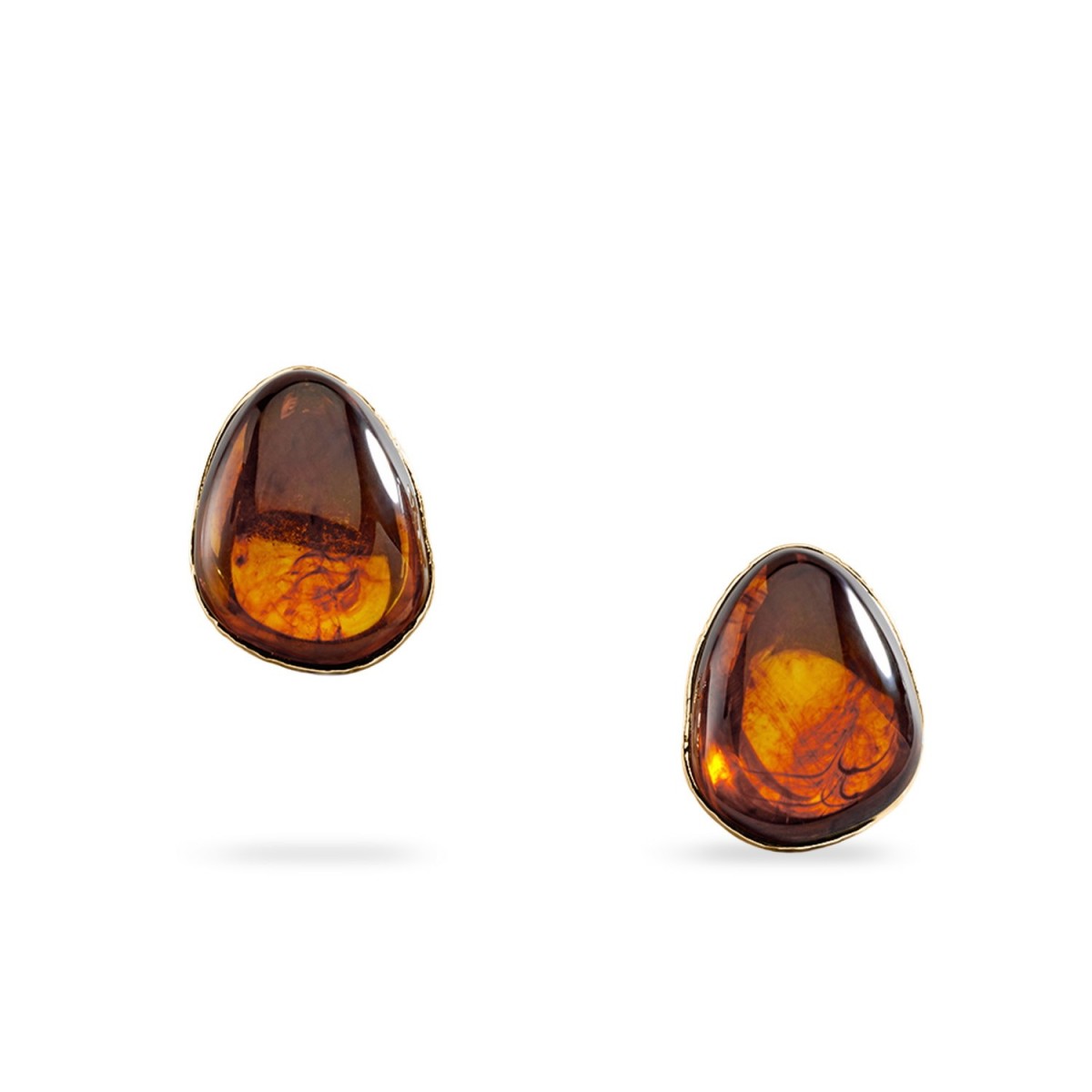Pendientes orgánicos marrón Calma Agatha