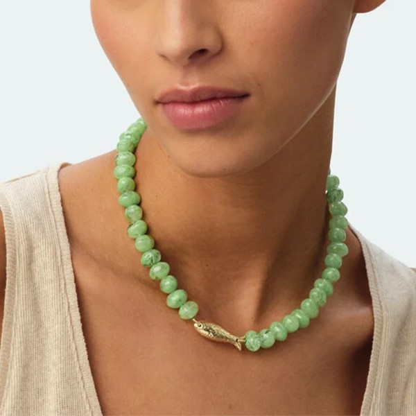 Collar corto verde Calma Agatha