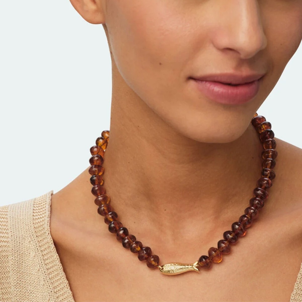 Collar corto pez Agatha | Joyería Grau Online