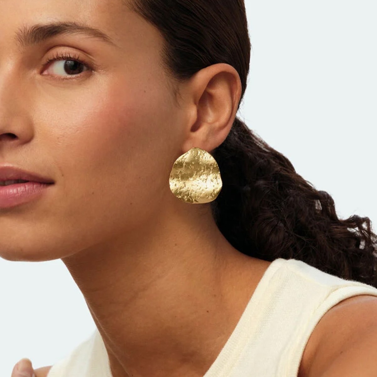 Pendientes cortos pétalo Agatha | Joyería Grau Online