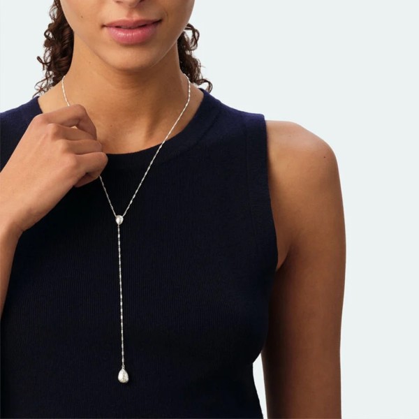 Collar largo forma Y gota Calma Agatha