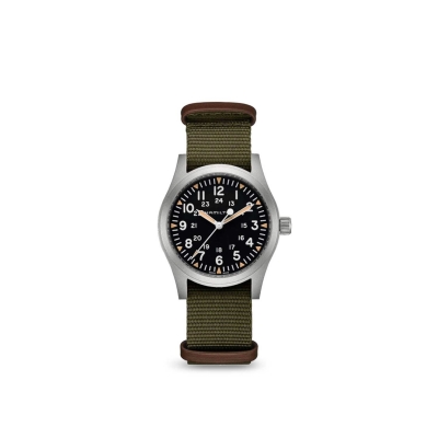 Hamilton Watch Khaki Field Mechanical steel watch with Nato strap