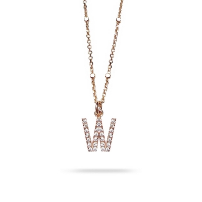 Necklace letter W