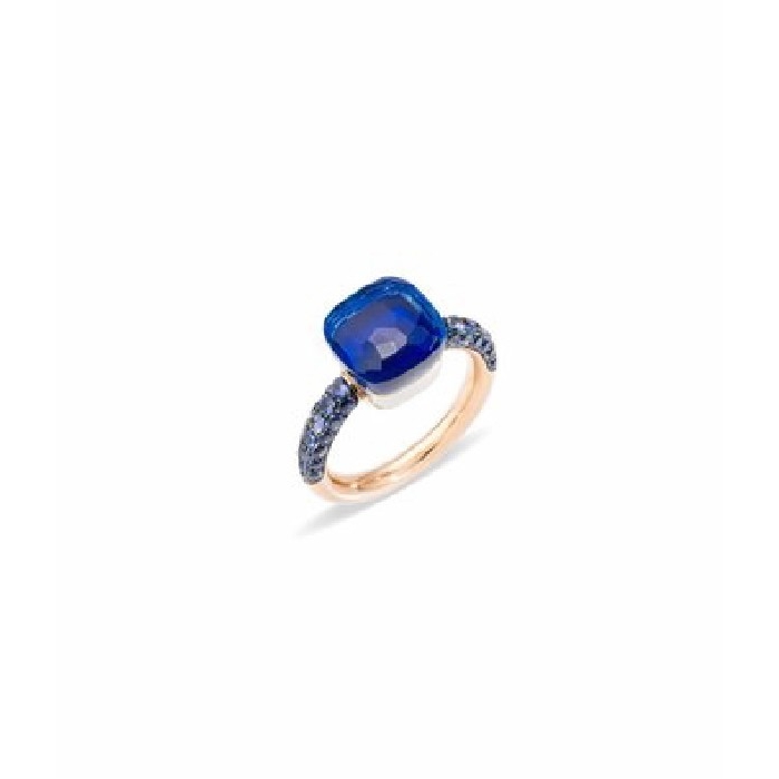 Blue Topaz Knot Ring and lapis lazuli