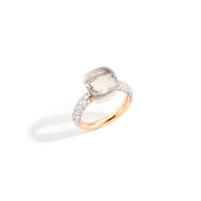 Rose Gold Ring with Diamonds and Pomellato Topaz