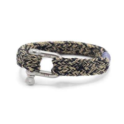 Gorgeous George blue and sand rope bracelet by Pig&Hen