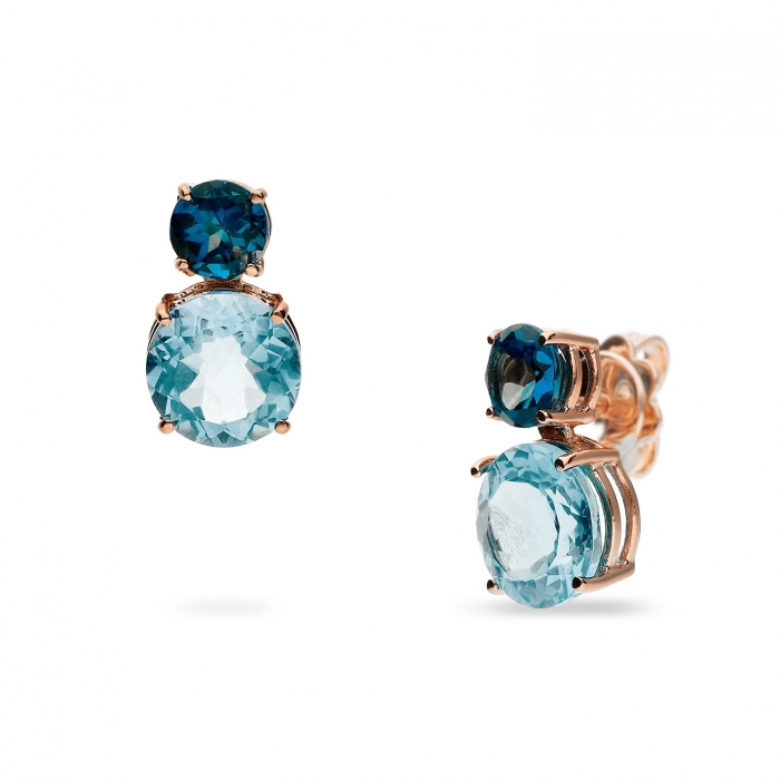 Rose Gold and Topaz Good Mood Earrings