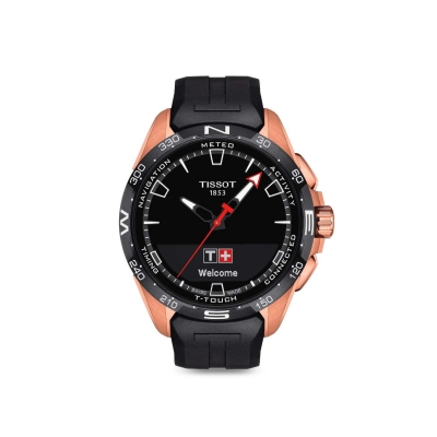 Tissot T-Touch titanium and rose gold watch