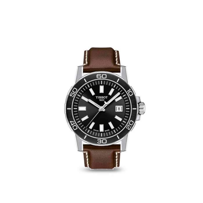 Rellotge Tissot T-Sport Supersport Gent d’acer i pell marró