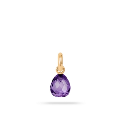 Sweet Drops Ole Lynggaard yellow gold and amethyst charm