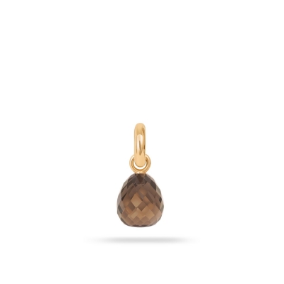 Yellow gold and smoky quartz Sweet Drops Ole Lynggaard charm