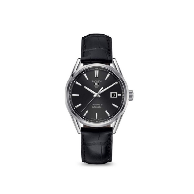 Tag Heuer leather strap watch