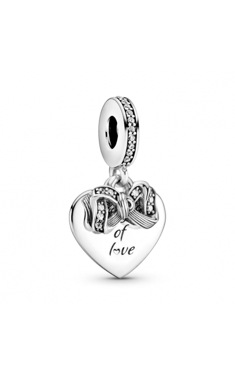 crisantemo Empleado hoy Pandora Bow & Love Heart Charm - Jewelry Online Grau