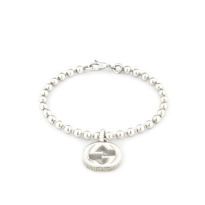 Gucci Silver Bracelet with Interlaced G