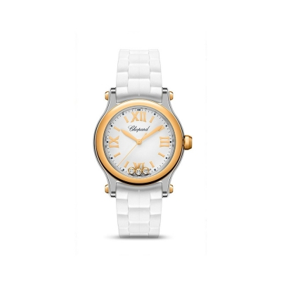 Reloj de cuarzo Chopard Happy Sport oro rosa y acero