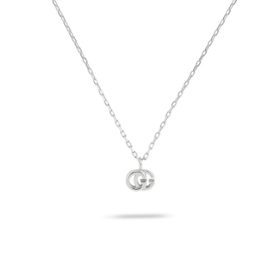 Gucci Double G white gold necklace