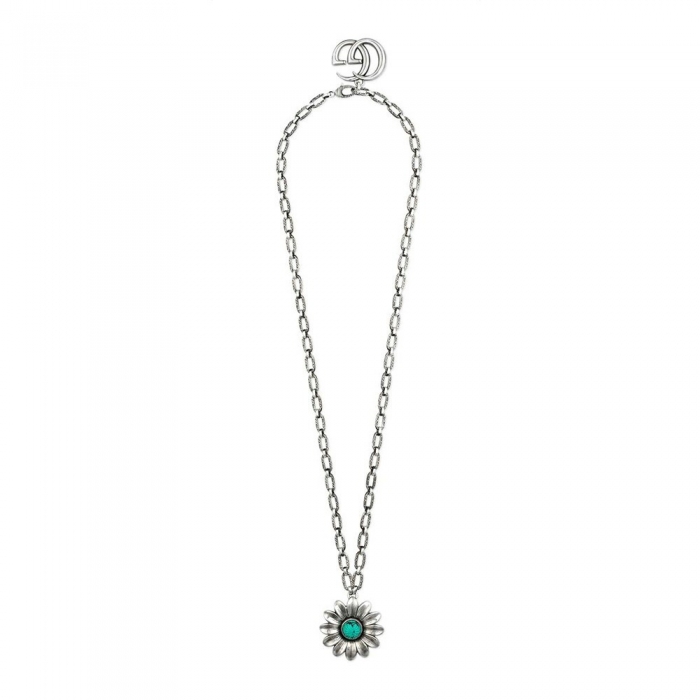 Necklace with Flower and Double G