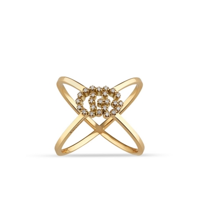 Gucci gold and diamond ring