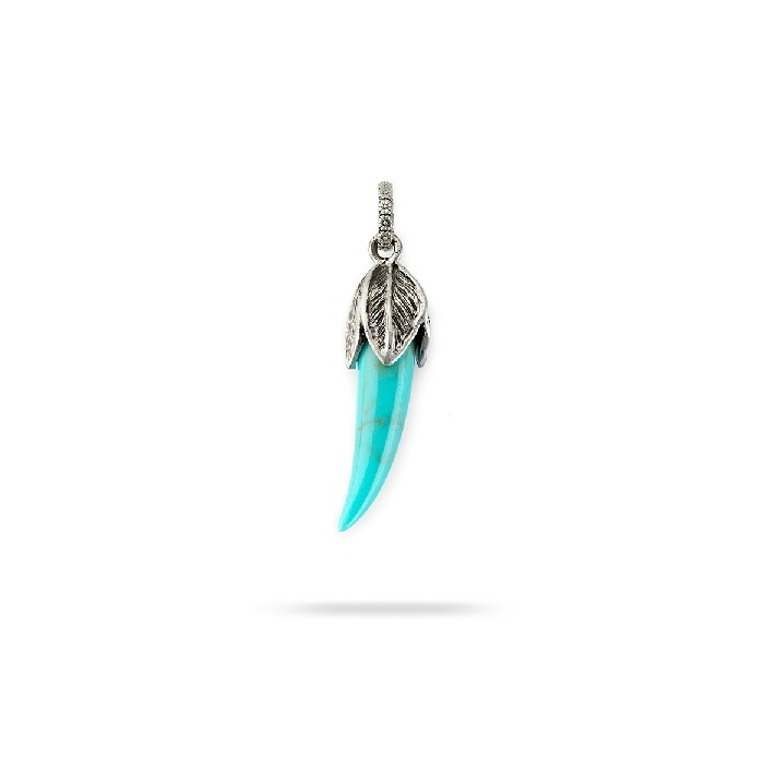 Turquoise Fang Charm