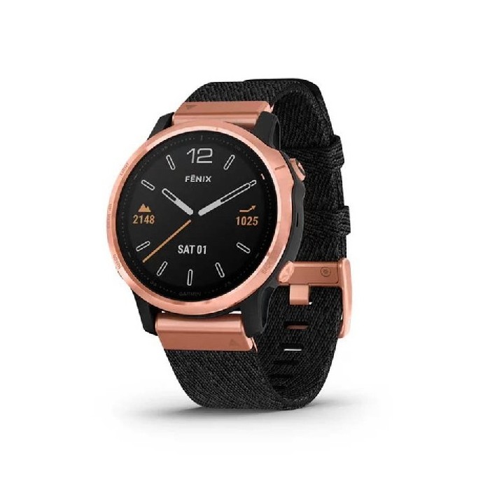 FENIX 6S Watch: Pro and Sapphire Edition ROSE GOLD NYLON BAND