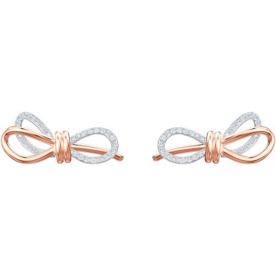 Earrings Lifelong Bow white / pink