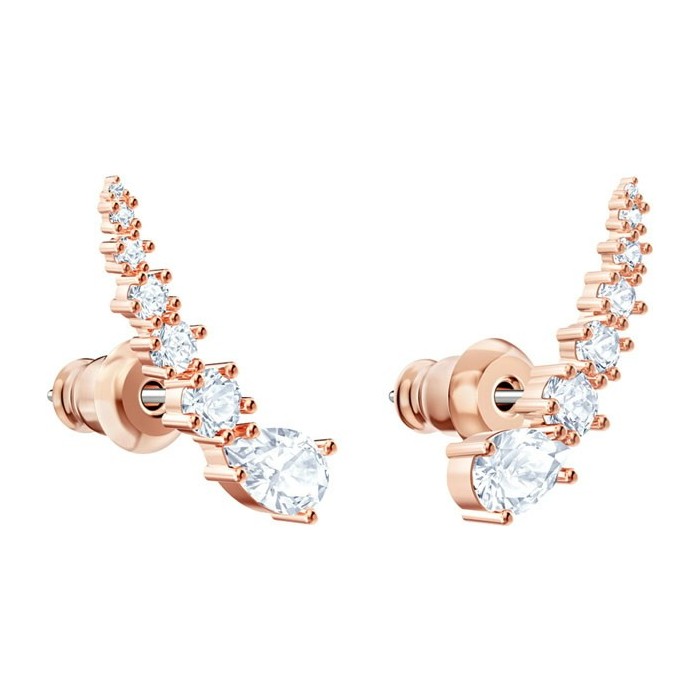 Penelope Cruz Moonsun earrings, white, pink gold bath