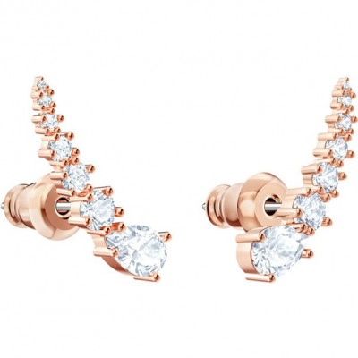 Penelope Cruz Moonsun earrings, white, pink gold bath