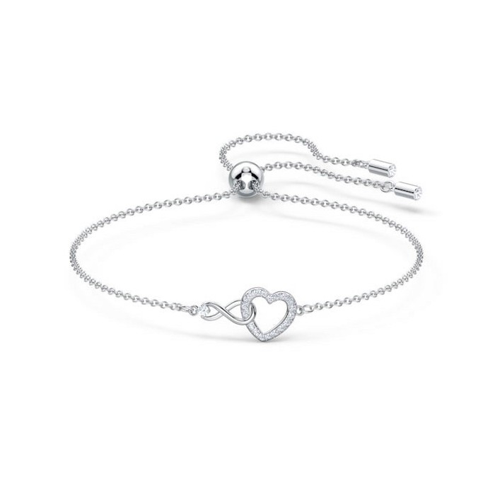 Swarovski heart and infinity bracelet