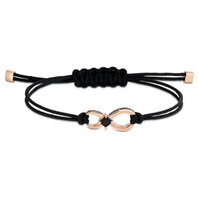Black rope bracelet with infinity from Swarovski Infinity