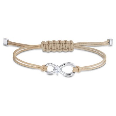 Swarovski Infinity Beige Infinity Rope Bracelet