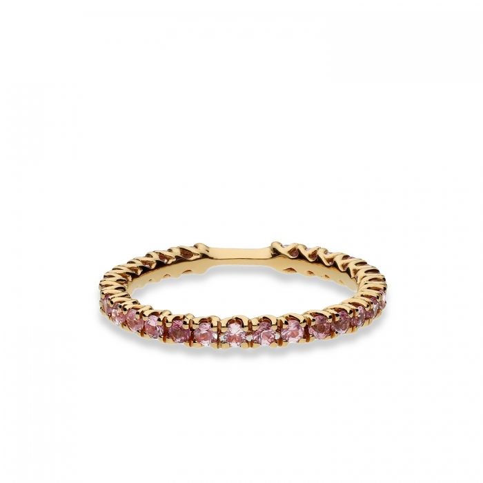 Grau Rainbow Pink Sapphires Ring