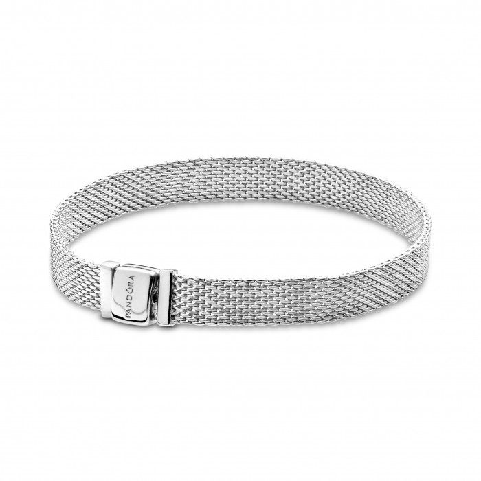 PANDORA Reflexions silver flat bracelet size 18